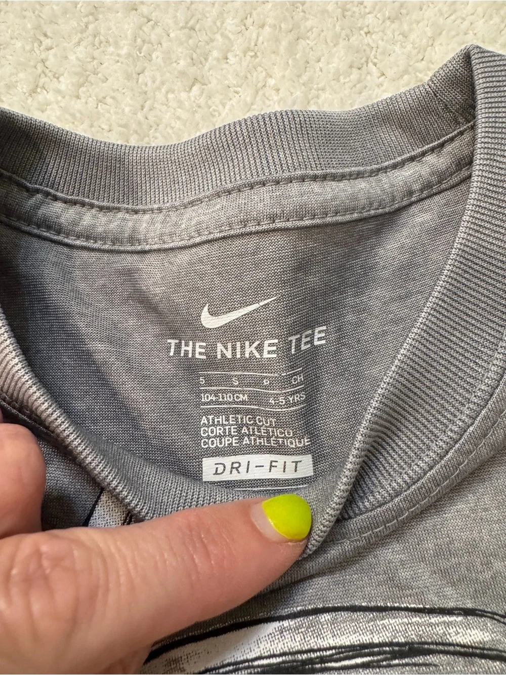 Nike Gray Two-Tone Baseball Graphic Tee